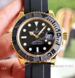 Replica Rolex Yachtmaster Yellow Gold Oysterflex Strap 40mm